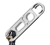 Clé de robinet réglable - 18 x 4,6 cm - Clé professionnelle antidérapante - Nombreuses fonctions - Clé d'installation de lavabo | Outil de serrage de tuyau robuste pour cuisine, salle de bain, douche