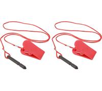 clé de sécurité pour tapis de course en 2 parties avec arrêt d'urgence & clip de sécurité pour tapis de course commerciaux