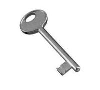 Clé de serrure AGB brevet couleur chrome mat chiffrement n°11. Ouvre toutes les serrures de brevet AGB N.11