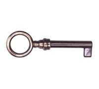 clé de serrure ronde laitonné vieilli meuble ancien décoration rustique vintage clef