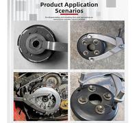 Clé de service moto avec double tête de 39 mm et 41 mm et mécanisme d'ouverture réglable pour écrou de poulie et volant d'inertie (volant d'inertie en forme de Y)