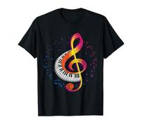 Clé De Sol Clavier Cadeau Pour Musicien Touches De Piano T-Shirt