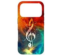 Clé de Sol, clé de Sol, Floral, Musique, Note de Musique Coque pour iPhone 17 Pro