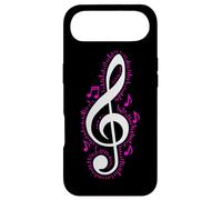 Clé de Sol et Notes de Musique Rose pour Musique Amour Coque pour iPhone Air
