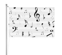 Clé de sol, notes de musique, symbole, sol, résumé,Drapeau de jardin, bannière décorative, drapeau double face, 2 x 3 pieds, pour extérieur et intérieur