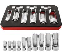Clé de sonde Lambda 10-22mm, Jeu de clés à Douille pour injecteurs Diesel, clé à Douille à écrou, Outil, Embout de sonde Lambda, Jeu de clés de sonde Lambda avec 1/4" 3/8" 1/2"