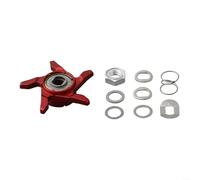 e soulagement de la traînée en aluminium pour moulinets de pêche Baitcast avec systèmes de frein étoile pour aider à une application cohérente de la traînée (rouge gauche)