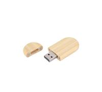 e stockage en bambou avec coque en bois USB 2.0, clé USB, avec disque U (64G)