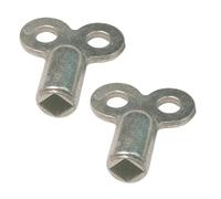 Clé de valve d'échappement de radiateur en alliage de zinc avec raccord carré de 5 x 5 mm, adaptée pour la ventilation des valves de chauffage standard pour maintenir une fonction optimale du