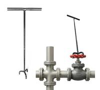 Clé de vanne de plomberie pour arrêt du compteur d'eau, compatible avec les valves de purge et de colonne élévatrice, 1,2 m de long pour une ouverture et une fermeture faciles des butées d'angle de