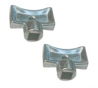 Clé de ventilation de radiateur avec corps en alliage de zinc et douille carrée de 5 x 5 mm, conçue pour s'adapter aux valves de chauffage standard pour une purge d'air efficace (A)