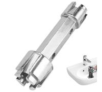 Clé de vidange tubulaire Outil à double extrémité, Clé ergonomique | Clé de vidange lourde pour éviers de salle de bain, idéale pour baignoire, penderie, installation facile et