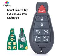 Clé De Voiture À Télécommande Intelligente Keyecu Keyless Go Avec 7 Boutons 433mhz Pour Chrysler Town & Country 2008 - 2016,05026590 Iyz-C01c