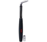 Clé démonte-roue téléscopique douille encliquable réversible 17-19mm - AEG - Longeur repliée : 36cm Longueur déployée : 54,5cm