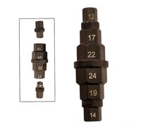 essieu 6 en 1 pour moto, outil hexagonal réglable pour installer et enlever les essieux avant sur les vélos de sport, acier au carbone avec tailles de 12 mm à 24 mm, outil à main compact noir