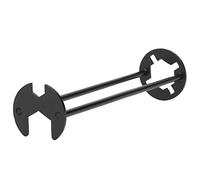 Clé D'évier Multifonctionnelle Noire, clé de Lavabo, clé de Robinet D'évier pour Espaces Restreints, clé de Tuyau de Robinet Robuste en Acier au Carbone, Outil (S)