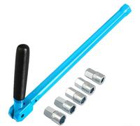 vier pour installation de robinet et démontage d'écrou arrière - Jeu de clés à douille de plomberie de 350 mm avec douilles de 8 mm, 9 mm, 10 mm, 11 mm, 12 mm - Pour robinet en acier