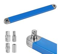 Clé d'extension offset 39 cm Offset Extension Wrench avec adaptateur d'entraînement 1/2", 1/4" et 3/8", clé d'extension multifonction à cliquet pour mécaniciens, artisans de garage