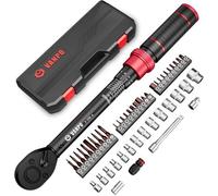 Clé Dynamométrique 1/4'', 3-25Nm Clé Dynamométrique Vélo, Précision ±3%, 49 Pièces Kit D'entretien avec Douilles Allen, Barre