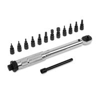 Clé dynamométrique ¼" - 265mm - 5-25Nm | Avec jeu de 12 embouts