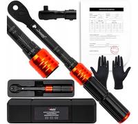 Clé dynamométrique Delphi 1/4 pouce 1-25 Nm, 72 dents Clé dynamométrique pour voiture vélo moto Clés de serrage à couple avec gants, boîtier de rangement