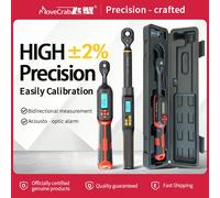 Clé dynamométrique numérique MOVECRAB 1,5-340N.m avec valeurs prédéfinies, buzzer de précision 2% et notification flash LED 6.8-135N.m-vibration