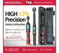 ynamométrique numérique série MOVECRAB 1,5-340 N.m, précision 2 %, valeurs prédéfinies avec avertisseur sonore, flash LED et notification par vibration du poignée 6.8-135N.m