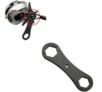 Clé en fibre de carbone de 810 mm pour réparation de moulinet de pêche, convient pour écrous de 8 mm et 10 mm, conception de roue en goutte d'eau pour protection des écrous (1 pièce)