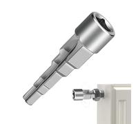 Clé étagée universelle Clé à douille pour robinet de radiateur de plomberie avec carré conducteur 1/2" 5 positions pour embouts de robinet de radiateur de plomberie