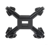 Clé étoile multifonction 4 en 1 avec e mandrin et porte-perceuse et douille à cliquet pour utilisation à domicile ou en atelier Noir