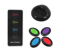 inder & Tracker - Finder de clé sans fil 85 dB avec porte-clés, 4 récepteurs, localisateur | Gamme de 131 ft à distance pour famille, amis, touches de recherche, portefeuille, passeport, com