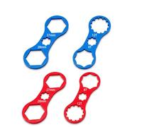 ourche VTT 4 Pièces 8T-12T 27-28mm pour SR Suntour XCR XCM XCT RST | Alliage Aluminium T6, 2 Bleues et 2 Rouges, Double Extrémité, Démontage Bouchon Suspension, Outil Réparation Atelier Vélo