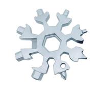 Clé hexagonale 18 en 1 for la neige, tournevis multifonction, porte-clés hexagonal, clé mixte for vélo(Silver)
