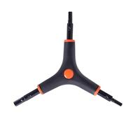 Clé hexagonale à triple tête en acier - Clés au chrome vanadium de 5,08 pouces, poignée ergonomique, kit de réparation polyvalent avec CRV | Outils compacts pour meubles, boîte à outils d'atelier élec