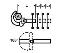 Clé Lavabo Sanicrom 1.3/8'' Télescopique - VIRAX 261450