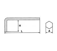 CLE MALE COURTE 12 MM SAM - 62-12