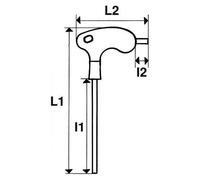 Clé Torx sur poignée - 66 PTX/T20/66PTX20 SAM OUTILLAGE