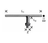 Clé Mandrin type B2 30mm Bosch - B2 - Facilite le changement d'accessoires - Métal - Visser