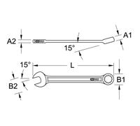 Clé mixte 1.3/16' KS TOOLS - 517.1918