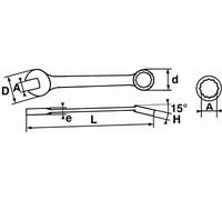 CLE MIXTE 36 MM SAM OUTILLAGE - 50A36