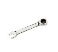 Clé mixte à cliquet courte en acier CR-V, double usage, mini clé réversible en forme de fleur de prunier, clé à main de 8 à 17 mm(Silver-15mm)
