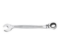 FACOM - Clé Mixte à Cliquet Métrique 15mm - 467B.15 - Système Ultra-Grip Antidérapant - Mécanisme à Cliquet Compact Réversible par Levier - Œil et Fourche Inclinés à 15° - Chrome Satiné