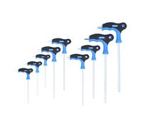 Clé mixte Brilliant Tools mâles 6 pans tête sphérique à poignée en T, 9 pcs