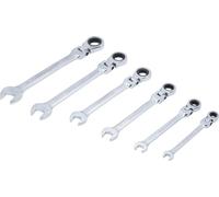 BGS Diy 30004 | Jeu de clés mixtes à cliquet | têtes flexibles | 8-19 mm | 6 pièces