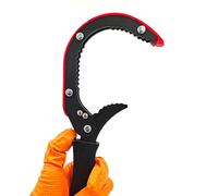 Clé mixte robuste en acier chromé vanadium pour couvercle de filtre de chaudière magnétique pour couvercles de 76 à 89 mm de diamètre, poignée en caoutchouc antidérapante et résistante à la rouille