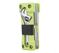 Clé multifonction de 12,5 cm, outil de réparation en acier inoxydable et ABS avec fonctions de tournevis hexagonal et cruciforme pour l'entretien de la moto, design compact et portable, vert (vert)