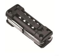 Clé multifonction de 12,5 cm, outil de réparation en acier inoxydable et ABS avec fonctions tournevis hexagonaux et cruciformes pour l'entretien de la moto, design compact et portable, vert (noir)