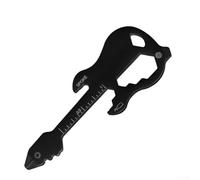 Clé multifonction de 30,5 cm avec décapsuleur et tournevis, outil compact en acier inoxydable pour la maison, l'extérieur et les voyages (noir)