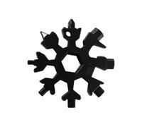 Clé multifonction flocon de neige - Outil de poche pour clés hexagonales noires avec porte-clés, outil d'extérieur portable pour camping, randonnée, réparations d'urgence
