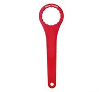 Clé multifonction pour axe central de VTT avec plaque dentée intégrée conçue pour améliorer l'efficacité de la réparation et faciliter le démontage de l'essieu (rouge)